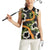 Aloha Festive Hawaii Women Sleeveless Polo Shirt Mokihana - Maile and Ilima on Black - Polynesian Pride