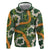 Aloha Festive Hawaii Hoodie Mokihana - Maile and Ilima on Forest Green - Polynesian Pride