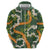 Aloha Festive Hawaii Hoodie Mokihana - Maile and Ilima on Forest Green - Polynesian Pride