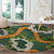Aloha Festive Hawaii Round Carpet Mokihana - Maile and Ilima on Forest Green - Polynesian Pride