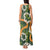 Aloha Festive Hawaii Tank Maxi Dress Mokihana - Maile and Ilima on Forest Green - Polynesian Pride