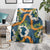 Aloha Festive Hawaii Blanket Mokihana - Maile and Ilima on Navy Blue - Polynesian Pride