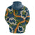 Aloha Festive Hawaii Hoodie Mokihana - Maile and Ilima on Navy Blue - Polynesian Pride