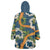 Aloha Festive Hawaii Wearable Blanket Hoodie Mokihana - Maile and Ilima on Navy Blue - Polynesian Pride