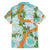 Aloha Festive Hawaii Family Matching Off The Shoulder Long Sleeve Dress and Hawaiian Shirt Mokihana - Maile and Ilima on Turquoise - Polynesian Pride