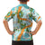 Aloha Festive Hawaii Family Matching Off Shoulder Maxi Dress and Hawaiian Shirt Mokihana - Maile and Ilima on Turquoise - Polynesian Pride