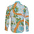 Aloha Festive Hawaii Family Matching Off Shoulder Maxi Dress and Hawaiian Shirt Mokihana - Maile and Ilima on Turquoise - Polynesian Pride