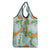 Aloha Festive Hawaii Grocery Bag Mokihana - Maile and Ilima on Turquoise - Polynesian Pride