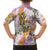 Aloha Festive Hawaii Family Matching Off The Shoulder Long Sleeve Dress and Hawaiian Shirt Mokihana - Maile and Ilima on Lilac - Polynesian Pride