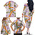 Aloha Festive Hawaii Family Matching Off The Shoulder Long Sleeve Dress and Hawaiian Shirt Mokihana - Maile and Ilima on Lilac - Polynesian Pride