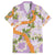 Aloha Festive Hawaii Family Matching Off The Shoulder Long Sleeve Dress and Hawaiian Shirt Mokihana - Maile and Ilima on Lilac - Polynesian Pride