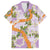 Aloha Festive Hawaii Family Matching Off Shoulder Maxi Dress and Hawaiian Shirt Mokihana - Maile and Ilima on Lilac - Polynesian Pride