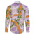 Aloha Festive Hawaii Family Matching Off Shoulder Maxi Dress and Hawaiian Shirt Mokihana - Maile and Ilima on Lilac - Polynesian Pride