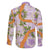 Aloha Festive Hawaii Family Matching Off Shoulder Maxi Dress and Hawaiian Shirt Mokihana - Maile and Ilima on Lilac - Polynesian Pride