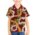 Aloha Festive Hawaii Family Matching Off The Shoulder Long Sleeve Dress and Hawaiian Shirt Mokihana - Maile and Ilima on Crimson - Polynesian Pride