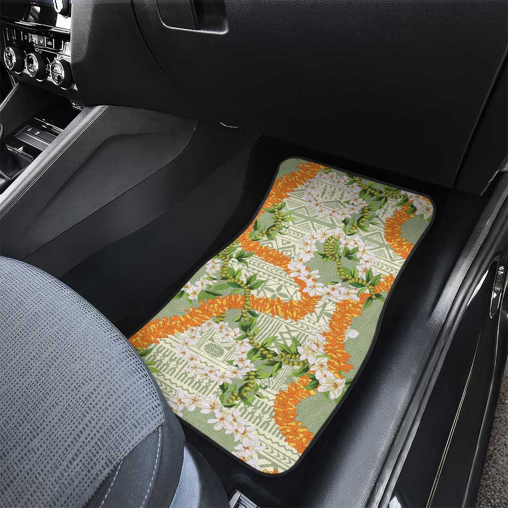 Aloha Festive Hawaii Car Mats Mokihana - Maile Leis in Muted Summer LT7 - Polynesian Pride