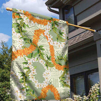 Aloha Festive Hawaii Garden Flag Mokihana - Maile Leis in Muted Summer LT7 - Polynesian Pride