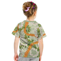 Aloha Festive Hawaii Kid T Shirt Mokihana - Maile Leis in Muted Summer LT7 - Polynesian Pride