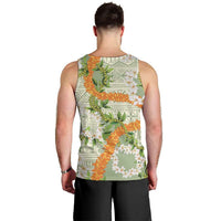 Aloha Festive Hawaii Men Tank Top Mokihana - Maile Leis in Muted Summer LT7 - Polynesian Pride
