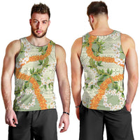 Aloha Festive Hawaii Men Tank Top Mokihana - Maile Leis in Muted Summer LT7 - Polynesian Pride
