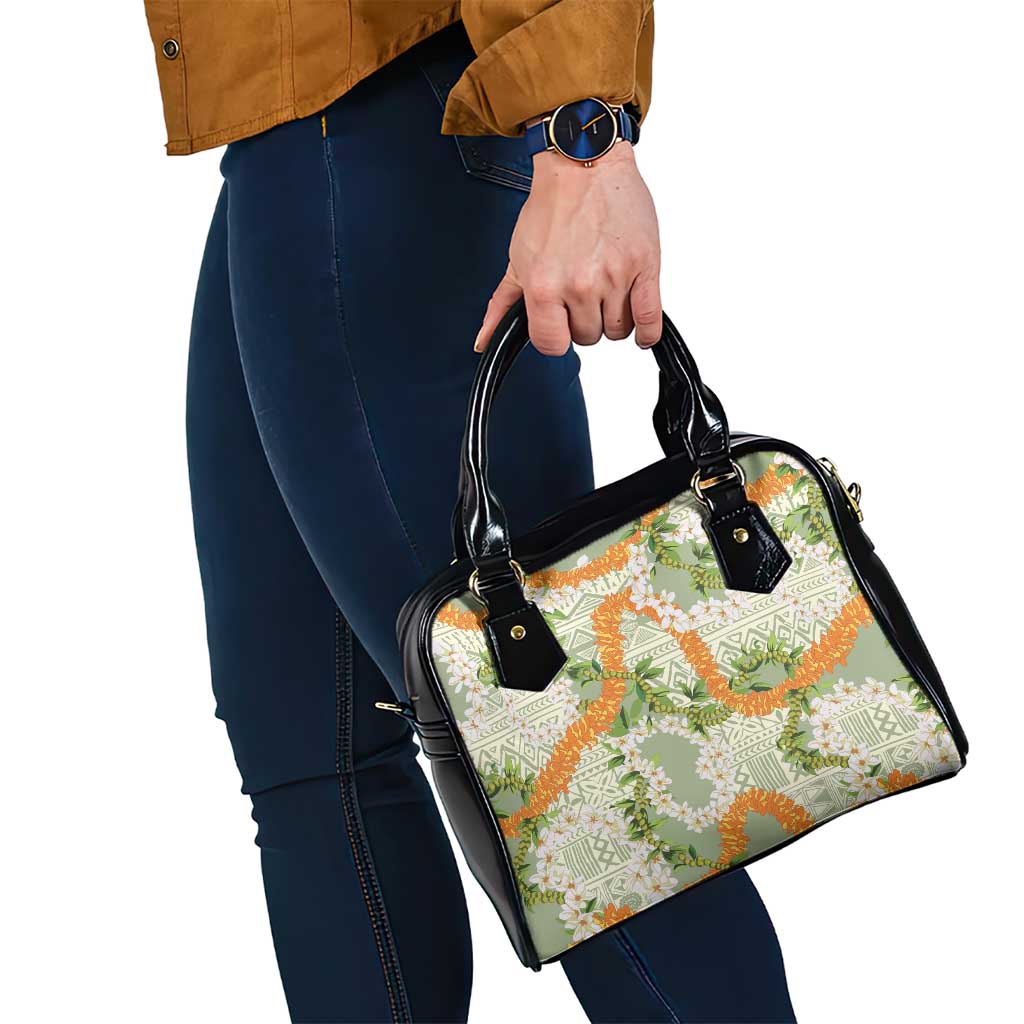 Aloha Festive Hawaii Shoulder Handbag Mokihana - Maile Leis in Muted Summer - Polynesian Pride