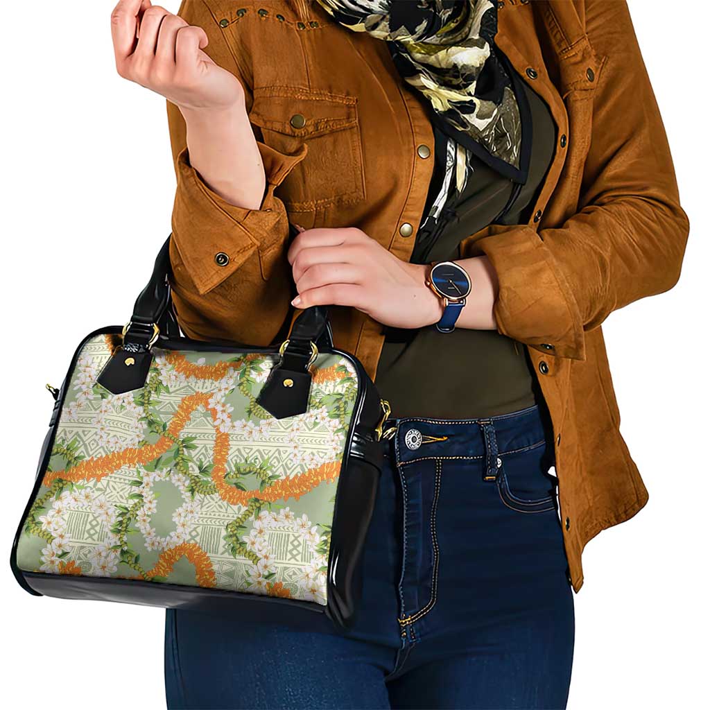 Aloha Festive Hawaii Shoulder Handbag Mokihana - Maile Leis in Muted Summer - Polynesian Pride