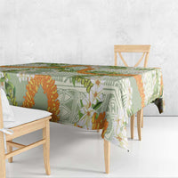 Aloha Festive Hawaii Tablecloth Mokihana - Maile Leis in Muted Summer - Polynesian Pride