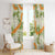 Aloha Festive Hawaii Window Curtain Mokihana - Maile Leis in Muted Summer - Polynesian Pride