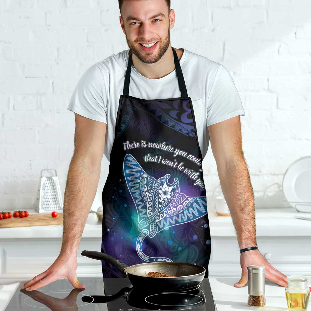 Polynesian Tala Manta Ray Apron Nowhere You Could Go That I Won't Be With You - Polynesian Pride