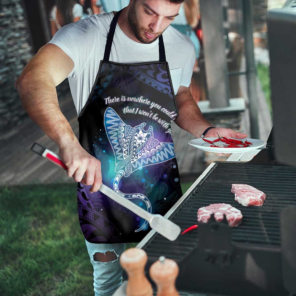 Polynesian Tala Manta Ray Apron Nowhere You Could Go That I Won't Be With You - Polynesian Pride