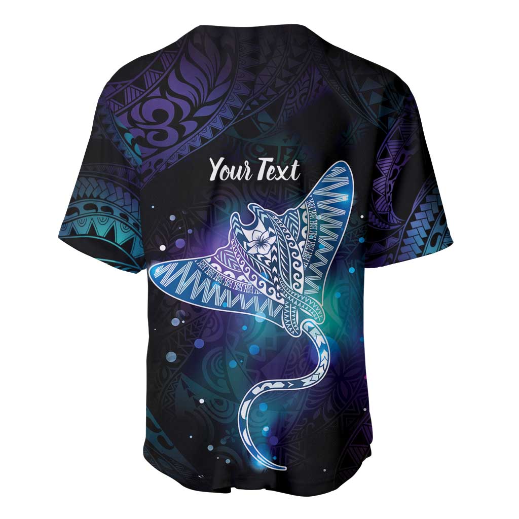 Polynesian Tala Manta Ray Baseball Jersey Nowhere You Could Go That I Won't Be With You LT7 - Polynesian Pride