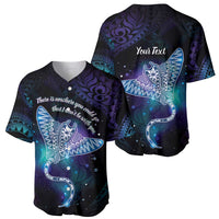 Polynesian Tala Manta Ray Baseball Jersey Nowhere You Could Go That I Won't Be With You LT7 - Polynesian Pride