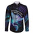 Polynesian Tala Manta Ray Family Matching Off The Shoulder Long Sleeve Dress and Hawaiian Shirt Nowhere You Could Go That I Won't Be With You - Polynesian Pride