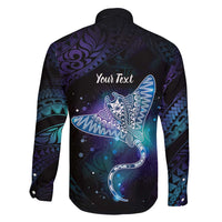 Polynesian Tala Manta Ray Family Matching Off Shoulder Maxi Dress and Hawaiian Shirt Nowhere You Could Go That I Won't Be With You LT7 - Polynesian Pride