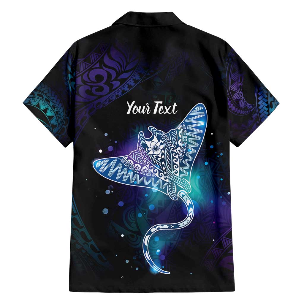 Polynesian Tala Manta Ray Family Matching Short Sleeve Bodycon Dress and Hawaiian Shirt Nowhere You Could Go That I Won't Be With You LT7 - Polynesian Pride