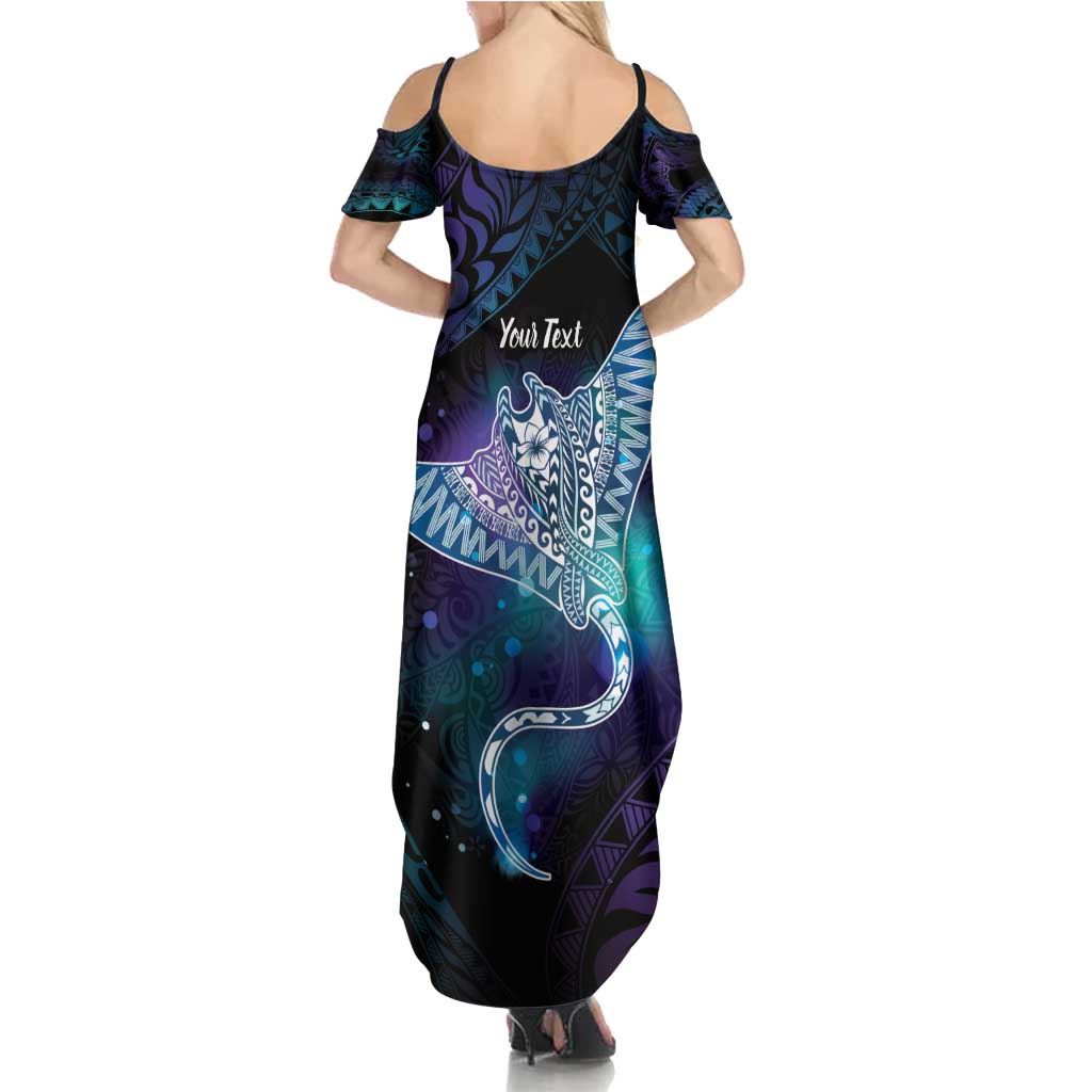 Polynesian Tala Manta Ray Family Matching Summer Maxi Dress and Hawaiian Shirt Nowhere You Could Go That I Won't Be With You LT7 - Polynesian Pride