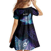 Polynesian Tala Manta Ray Family Matching Tank Maxi Dress and Hawaiian Shirt Nowhere You Could Go That I Won't Be With You LT7 - Polynesian Pride
