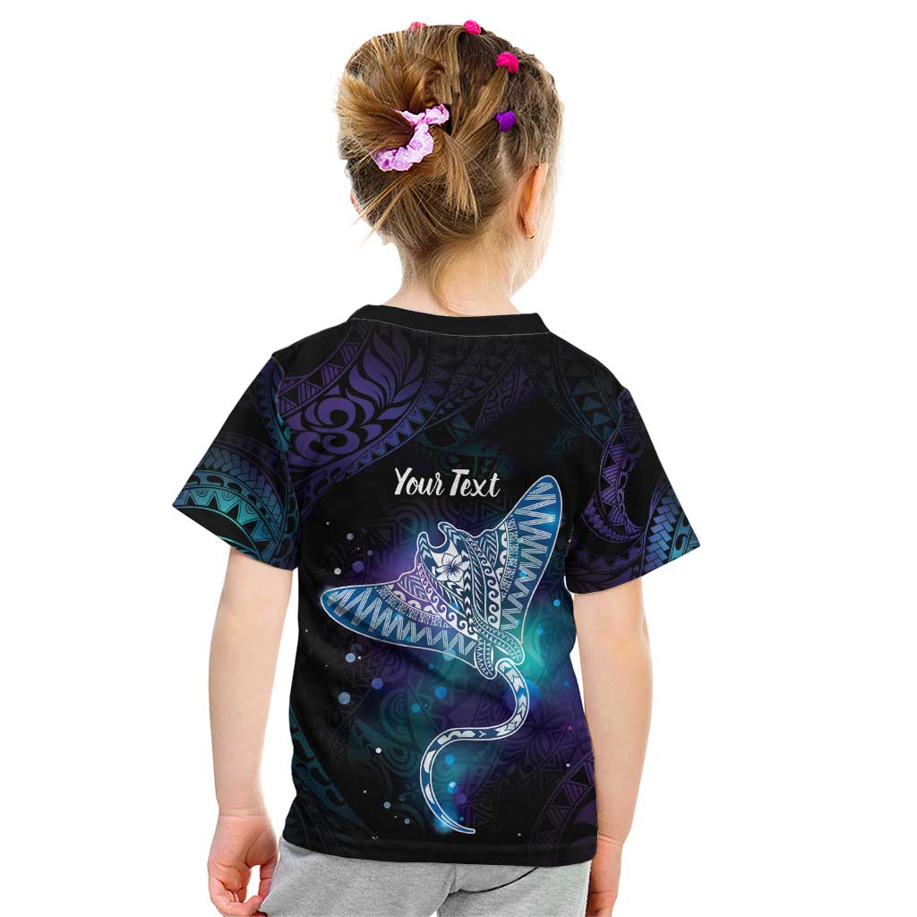 Polynesian Tala Manta Ray Kid T Shirt Nowhere You Could Go That I Won't Be With You - Polynesian Pride