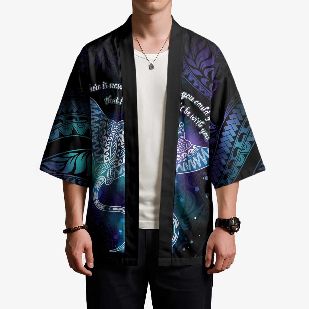 Polynesian Tala Manta Ray Kimono Nowhere You Could Go That I Won't Be With You - Polynesian Pride