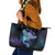 Polynesian Tala Manta Ray Leather Tote Bag Nowhere You Could Go That I Won't Be With You - Polynesian Pride
