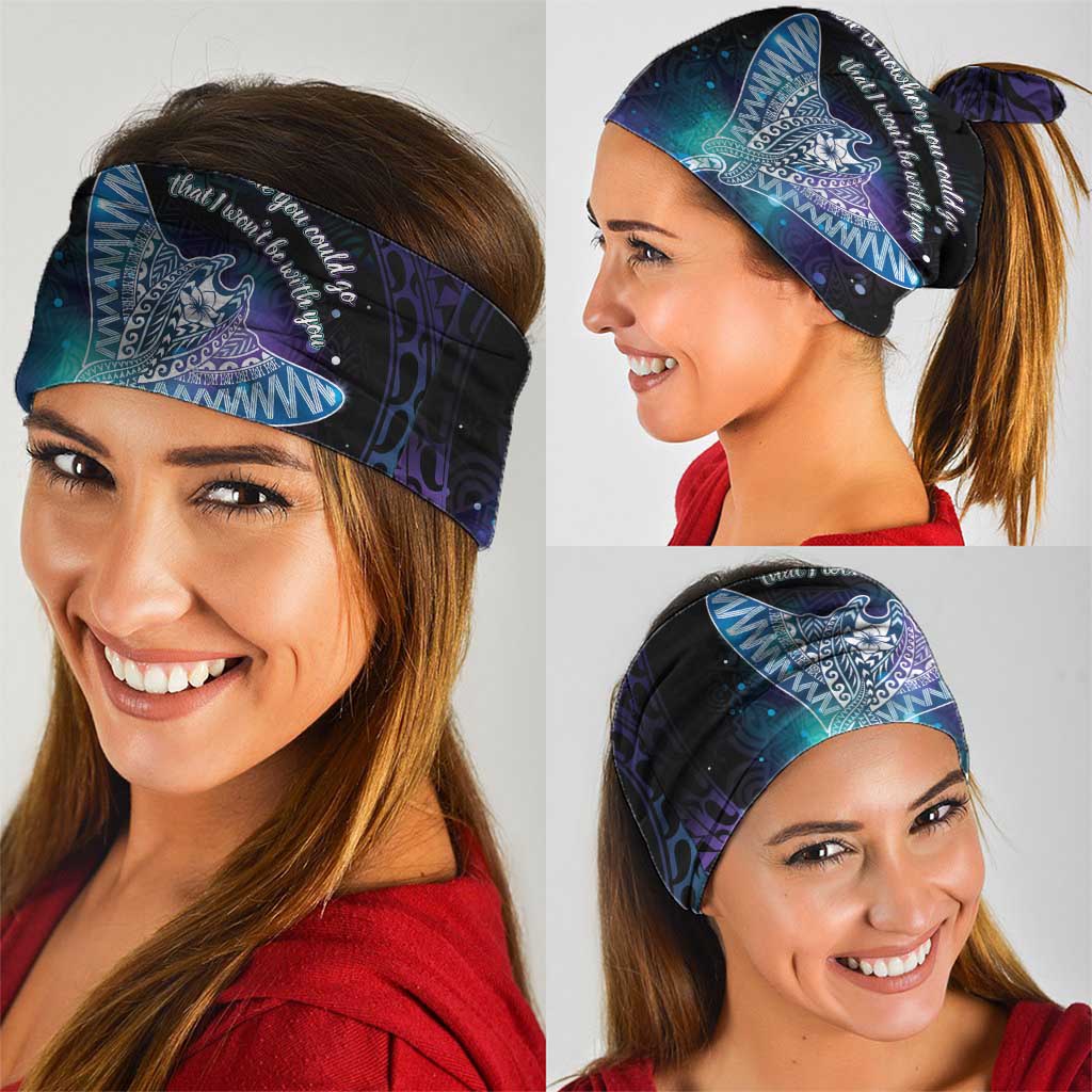 Polynesian Tala Manta Ray Neck Gaiter Nowhere You Could Go That I Won't Be With You - Polynesian Pride