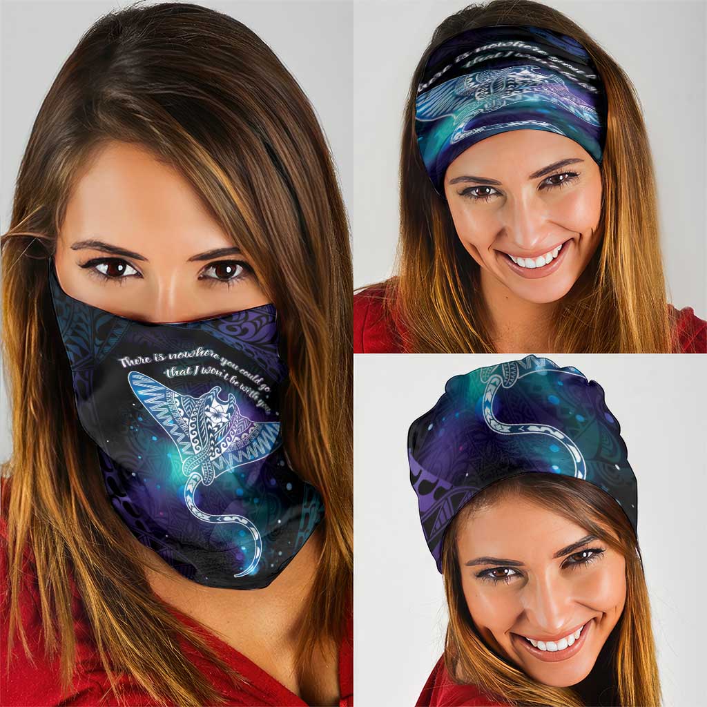 Polynesian Tala Manta Ray Neck Gaiter Nowhere You Could Go That I Won't Be With You - Polynesian Pride