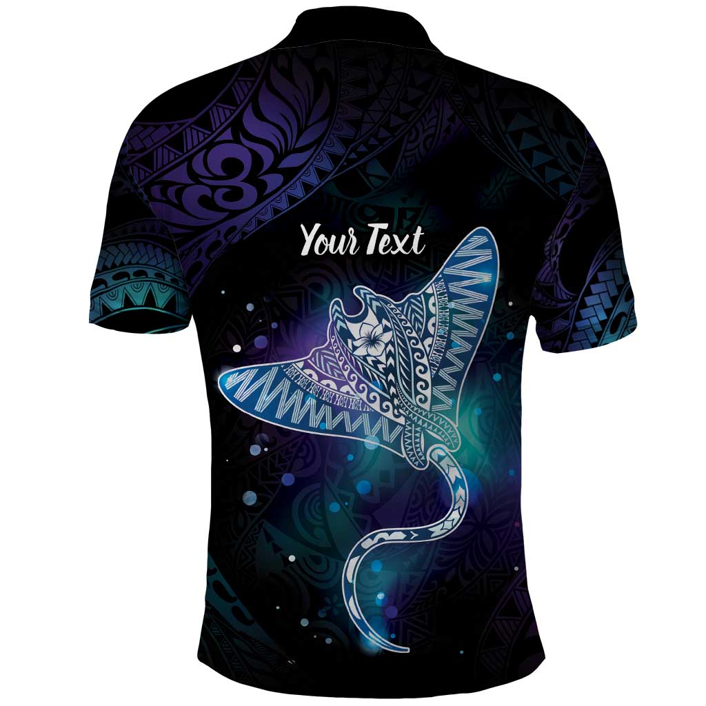 Polynesian Tala Manta Ray Polo Shirt Nowhere You Could Go That I Won't Be With You - Polynesian Pride
