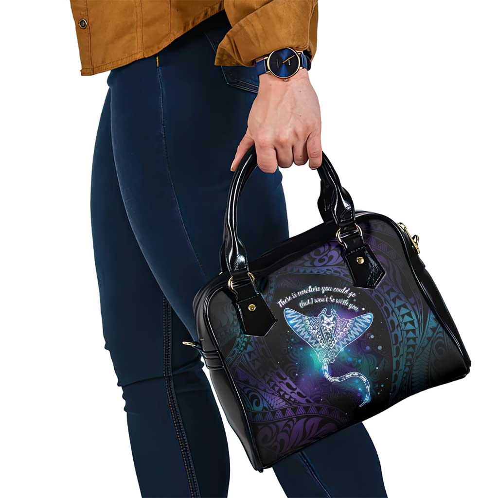 Polynesian Tala Manta Ray Shoulder Handbag Nowhere You Could Go That I Won't Be With You - Polynesian Pride