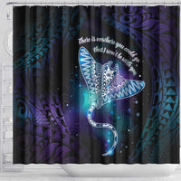 Polynesian Tala Manta Ray Shower Curtain Nowhere You Could Go That I Won't Be With You LT7 - Polynesian Pride