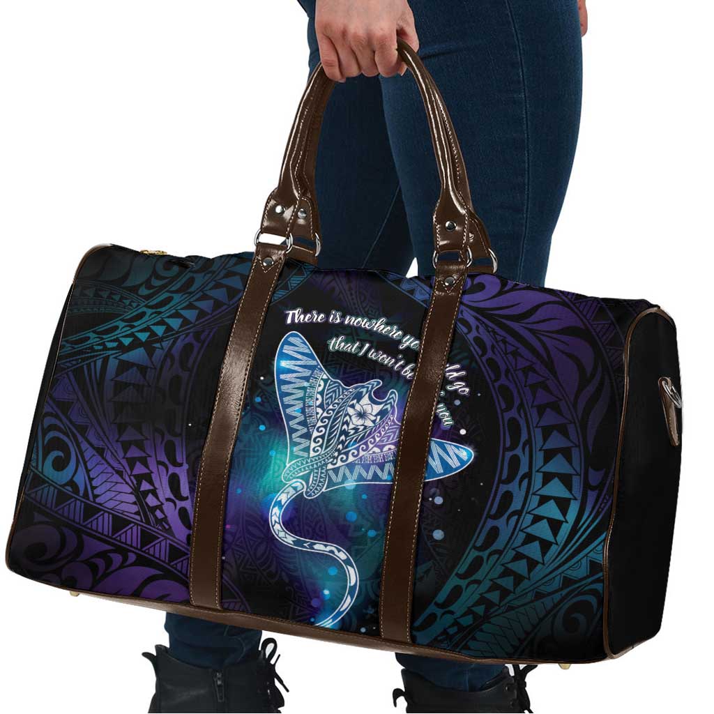 Polynesian Tala Manta Ray Travel Bag Nowhere You Could Go That I Won't Be With You - Polynesian Pride