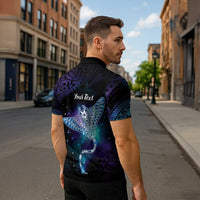 Polynesian Tala Manta Ray Zipper Polo Shirt Nowhere You Could Go That I Won't Be With You LT7 - Polynesian Pride