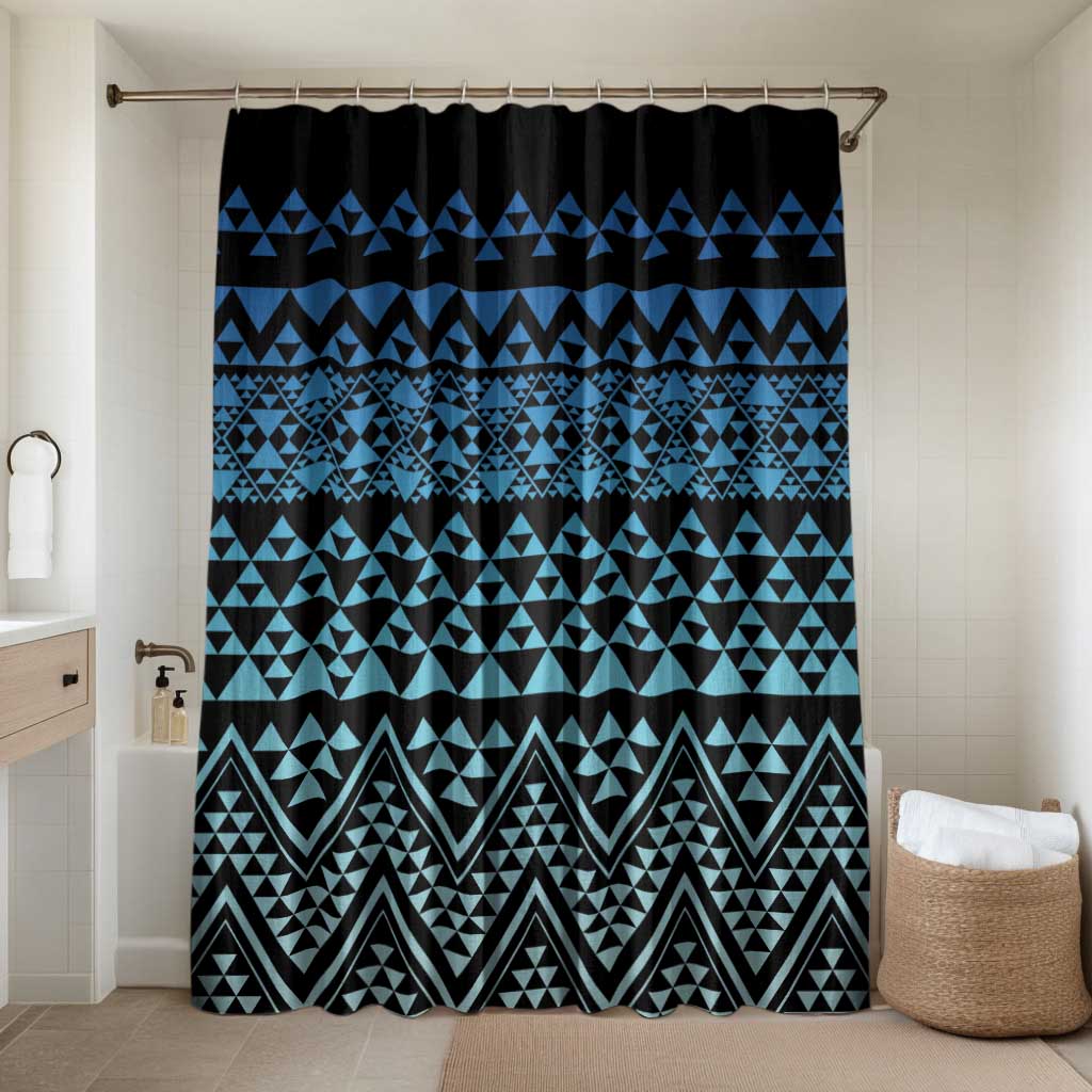 Maori Niho Taniwha Te Wheiao Bathroom Set Moana Blue - Polynesian Pride