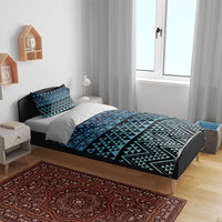 Maori Niho Taniwha Te Wheiao Bedding Set Moana Blue - Polynesian Pride