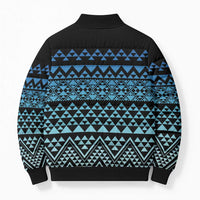 Maori Niho Taniwha Te Wheiao Bomber Puffer Jacket Moana Blue - Polynesian Pride